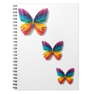 Cuaderno Mariposa de origami multicolor