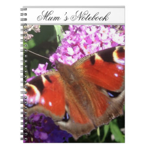 Cuaderno Mariposa de pavo real y     BuddleiaBloc de notas