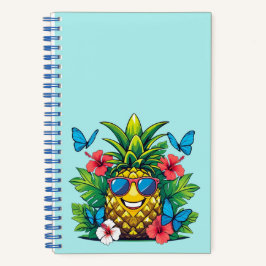 Cuaderno Mariposa de piña Hibiscus Vibes