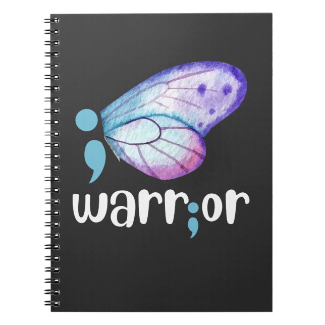 Cuaderno Mariposa de semicolón - Concienciación sobre preve (Frente)