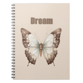 Cuaderno Mariposa de Sueño Marrón Blanco