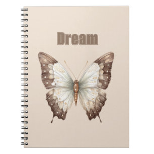 Cuaderno Mariposa de Sueño Marrón Blanco