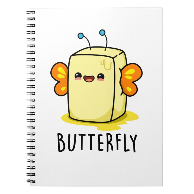 Cuaderno Mariposa Divertida Mantequilla Con Alas Juego de P (Frente)