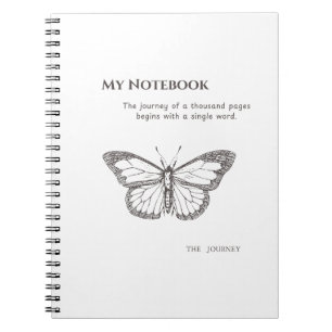 Cuaderno Mariposa Elegante para Inspiración Diaria