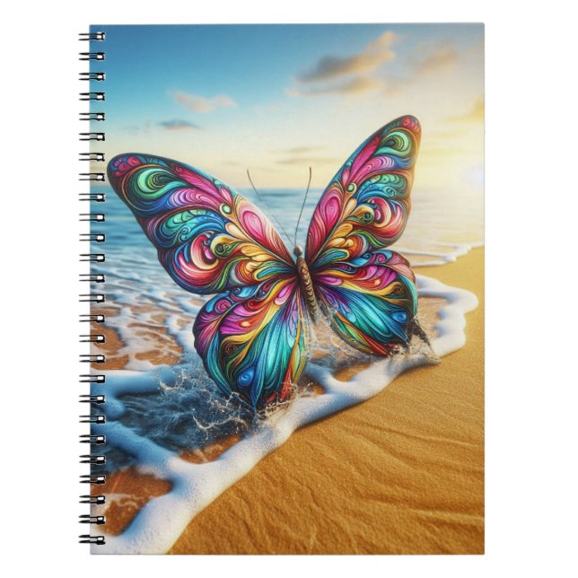 Cuaderno Mariposa en la playa (Frente)