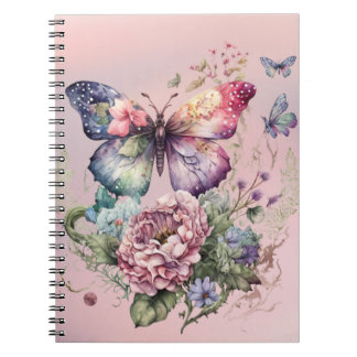 Cuaderno Mariposa en rosa
