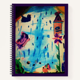 Cuaderno Mariposa en un Día Lluvioso