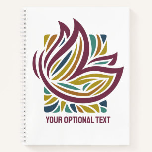 Cuaderno Mariposa estilizada Texto opcional
