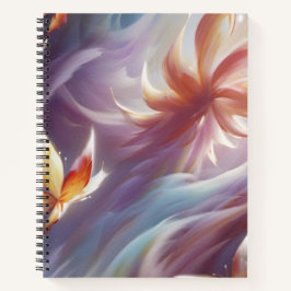 Cuaderno Mariposa estilizada y flor