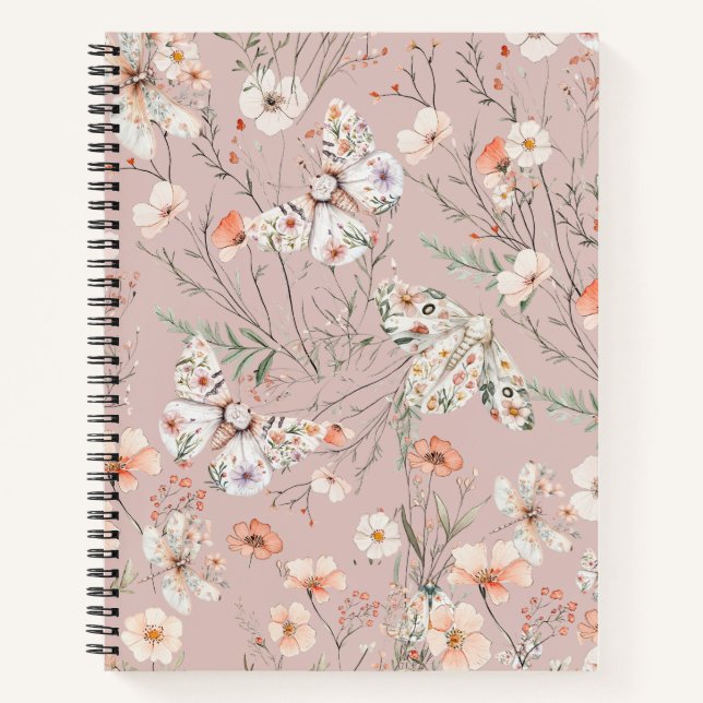 Cuaderno Mariposa Floral Boho (Anverso)