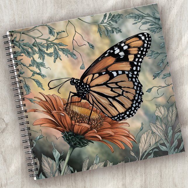 Cuaderno Mariposa floral de bonito (Subido por el creador)