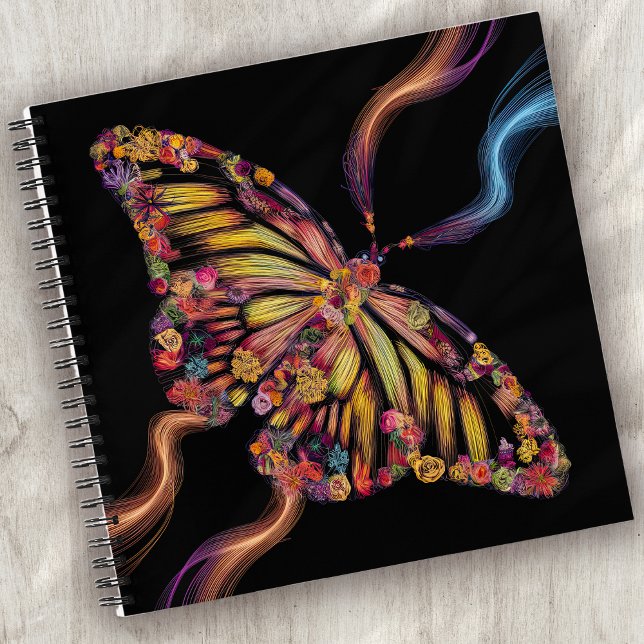 Cuaderno Mariposa floral surrealista (Subido por el creador)
