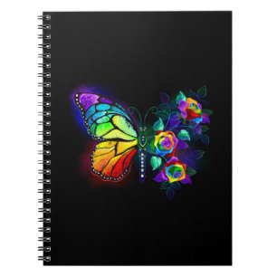 Cuaderno Mariposa florida arcoiris