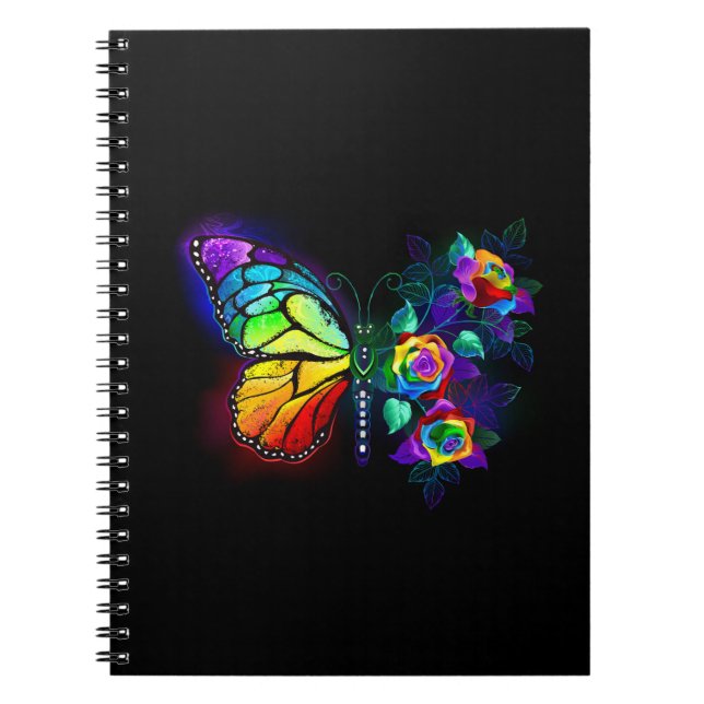 Cuaderno Mariposa florida arcoiris (Frente)
