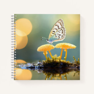 Cuaderno Mariposa hongos Naturaleza Serene Paz