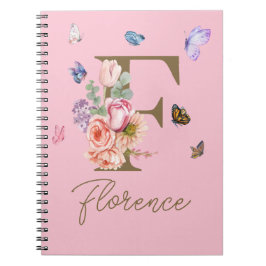 Cuaderno Mariposa inicial personalizada para portátiles