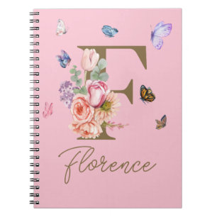 Cuaderno Mariposa inicial personalizada para portátiles