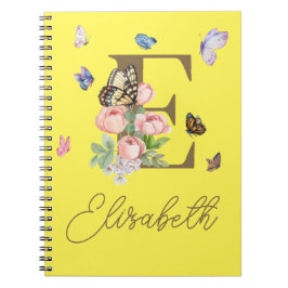 Cuaderno Mariposa inicial personalizada para portátiles