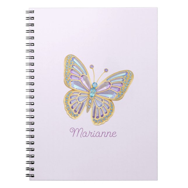 Cuaderno Mariposa jewel Purple Blue Gold (Frente)