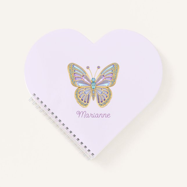 Cuaderno Mariposa jewel Purple Blue Gold (Anverso)