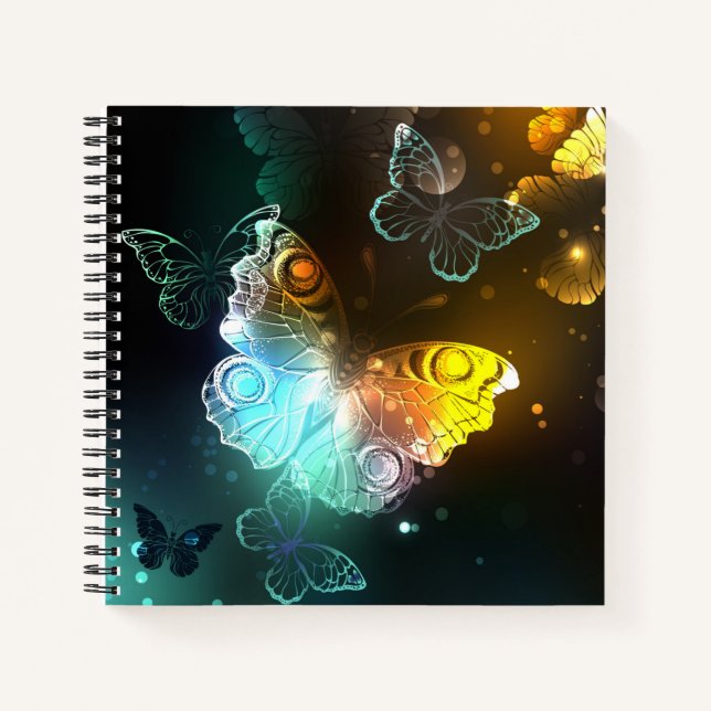 Cuaderno Mariposa luminosa y mariposas nocturnas (Anverso)
