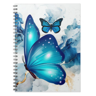 Cuaderno Mariposa mágica acuarela azul