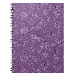 Cuaderno Mariposa Mauve Violeta AMOR - patrón continuo.