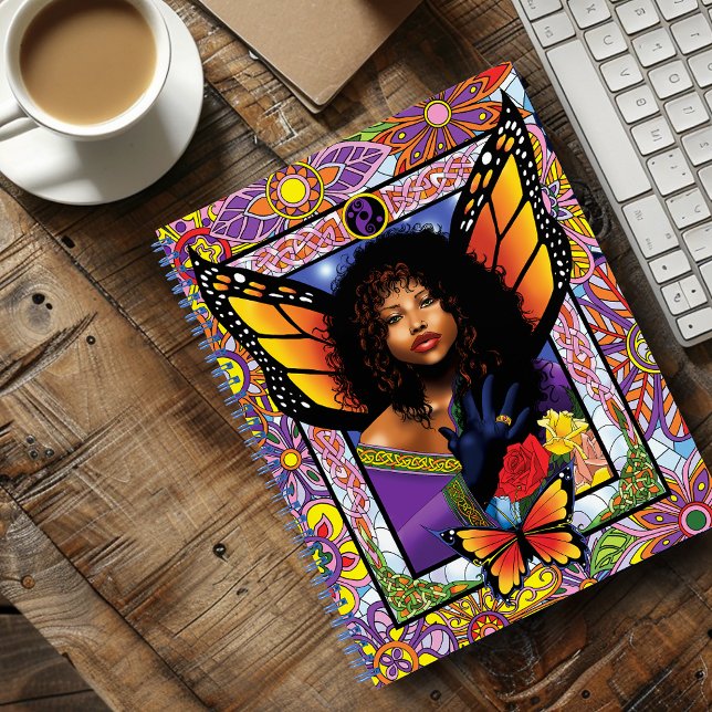 Cuaderno Mariposa Monarca Hada Flor Púrpura (Subido por el creador)