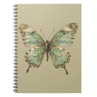 Cuaderno Mariposa Ornata con Alas de Patrón de Hoja