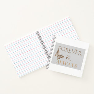 Cuaderno Mariposa para Siempre & Siempre, Regalo Romántico
