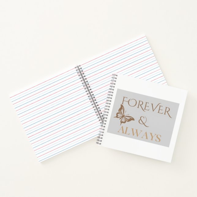 Cuaderno Mariposa para Siempre & Siempre, Regalo Romántico  (Interior)