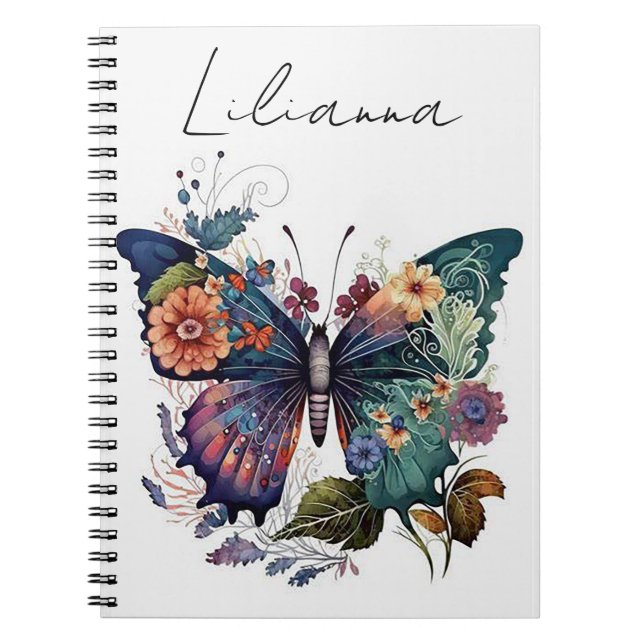 Cuaderno Mariposa personalizada (Frente)