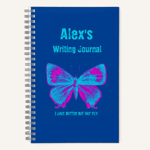 Cuaderno Mariposa personalizada, colorida mariposa Journal
