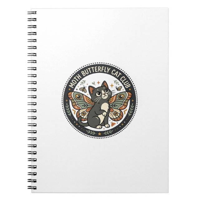 Cuaderno Mariposa Polilla Gato Arte Vectorial POD - Maripos (Frente)