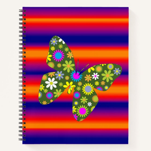 Cuaderno Mariposa portátil espiral (Anverso)