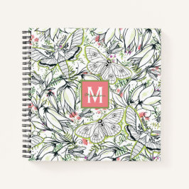 Cuaderno Mariposa Primavera Floral Monograma Giro