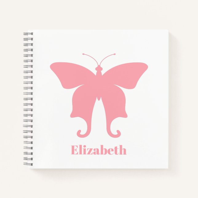 Cuaderno Mariposa rosa (Anverso)