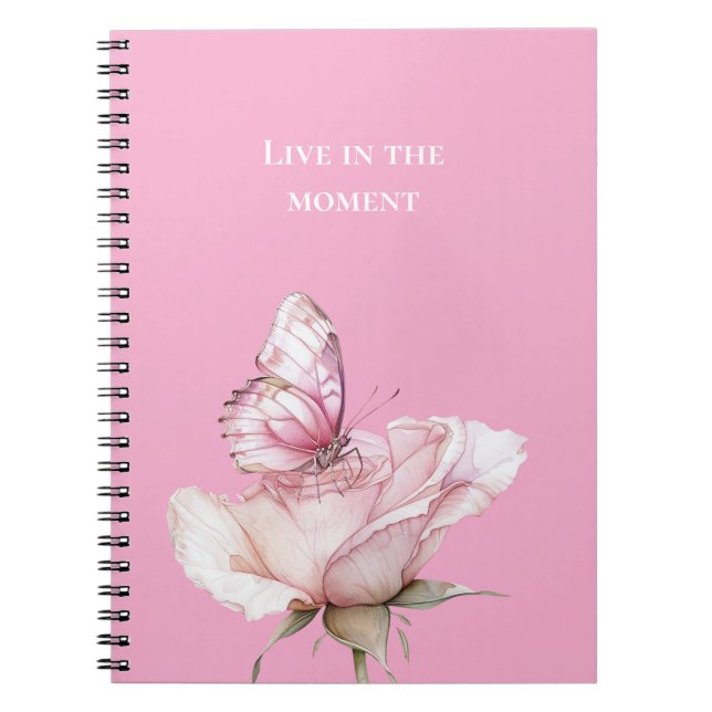 Cuaderno Mariposa rosa rosa (Frente)