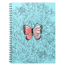 Cuaderno Mariposa Rosa Y Arte Rosa -