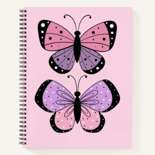 Cuaderno Mariposa rosa y morada