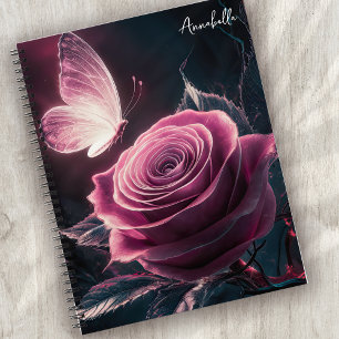 Cuaderno Mariposa rosada monográfica