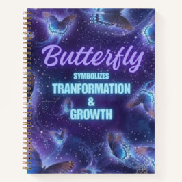 Cuaderno Mariposa Simboliza Transformación Crecimiento Cósm