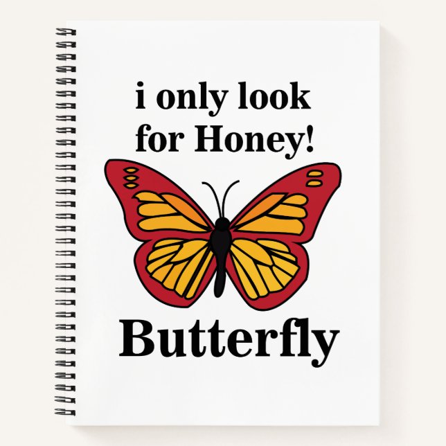 Cuaderno Mariposa Sólo Busco Mariposa De Miel (Anverso)
