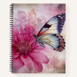 Cuaderno Mariposa soñada en lienzo floral