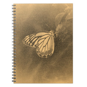 Cuaderno Mariposa vintage en la flor - portátil
