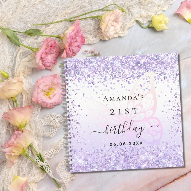 Cuaderno Mariposa violeta de la fiesta de cumpleaños del li (Subido por el creador)