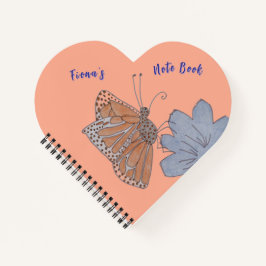 Cuaderno Mariposa y flor de Fiona