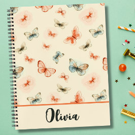 Cuaderno Mariposas acuarela minimalistas modernas
