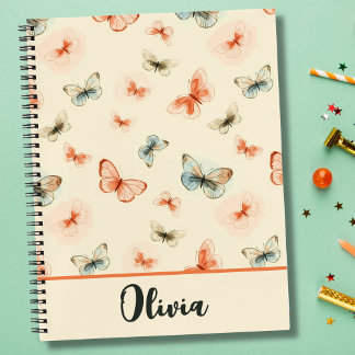 Cuaderno Mariposas acuarela minimalistas modernas