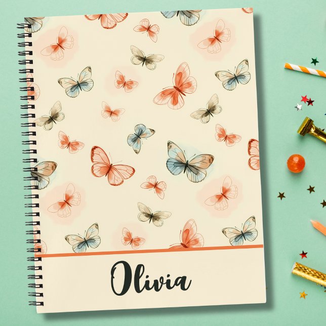Cuaderno Mariposas acuarela minimalistas modernas (Subido por el creador)